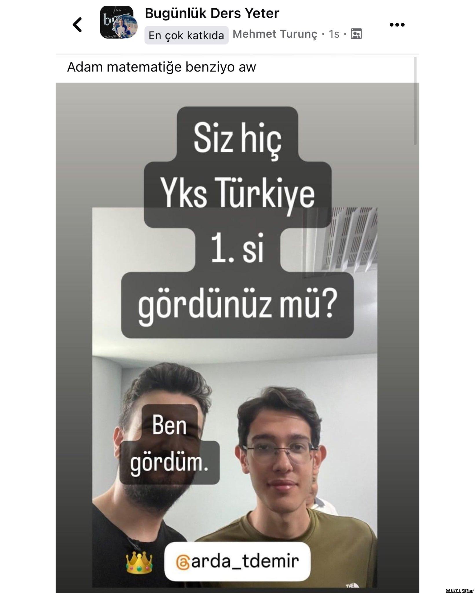 İlk defa mezun biri...
