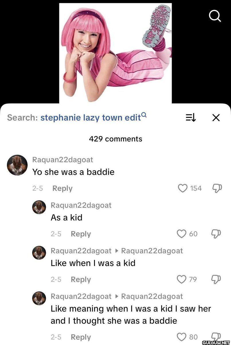 Search stephanie lazy town...