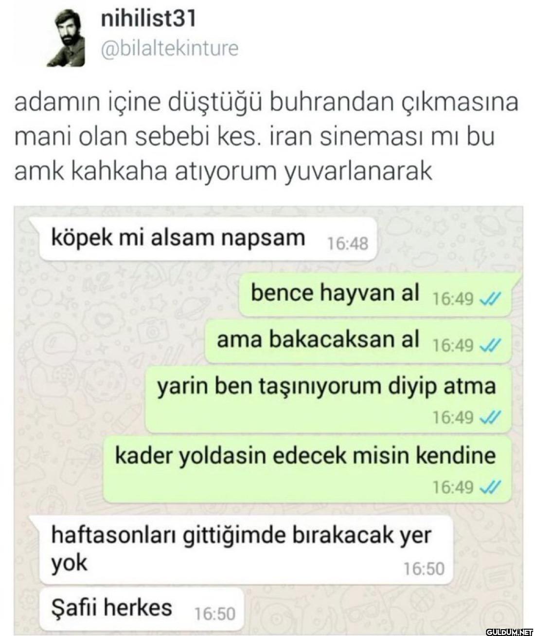 adamın içine düştüğü...