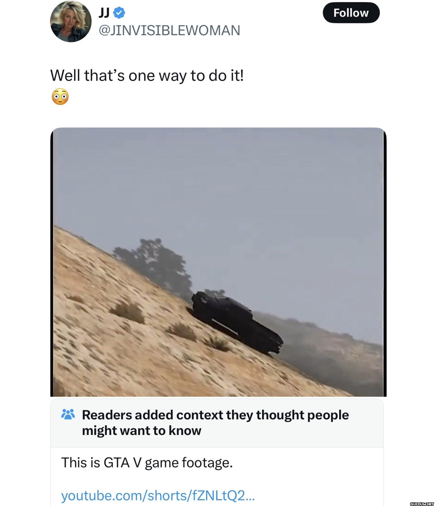Well that's one way to do...