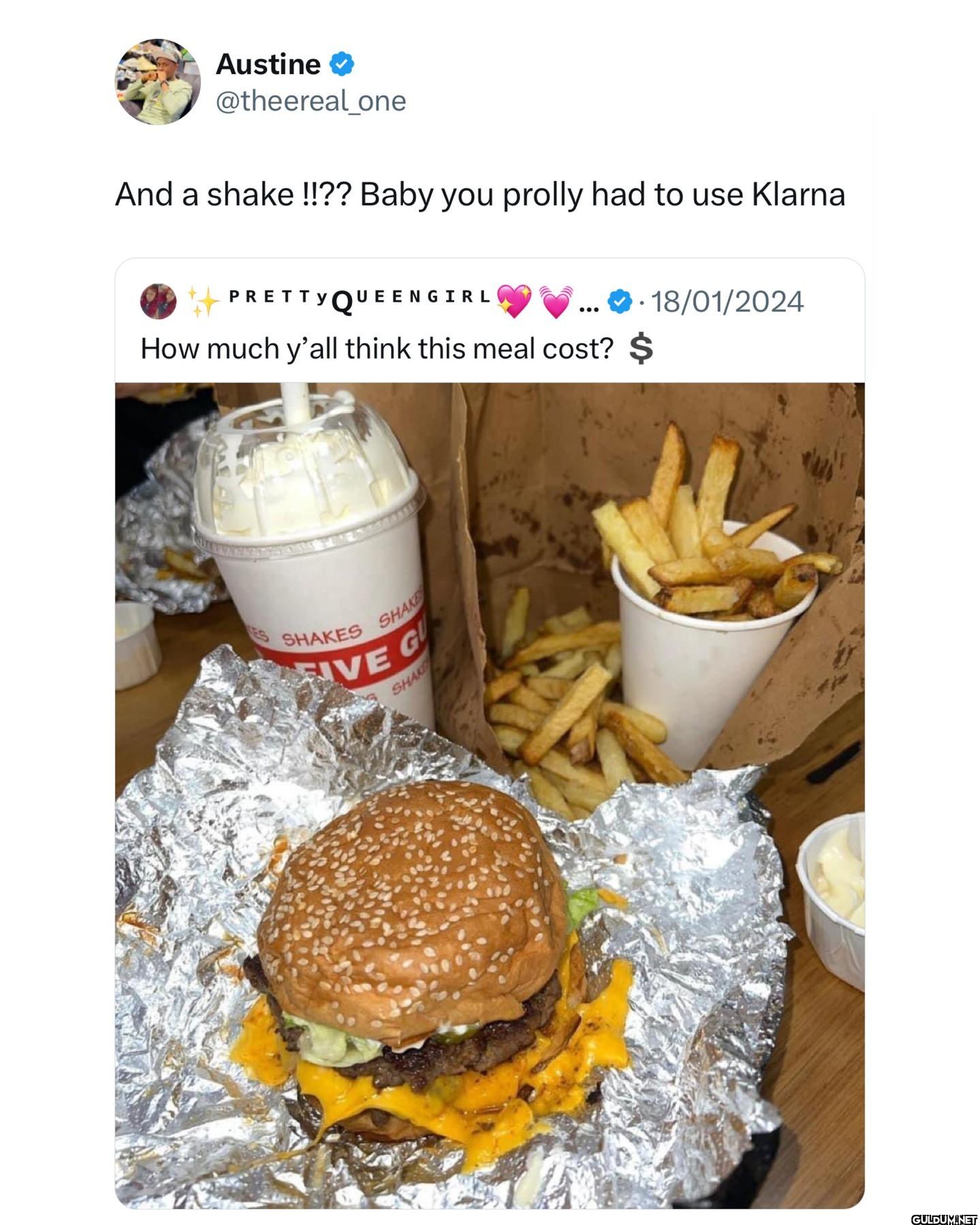 And a shake !!?? Baby you...