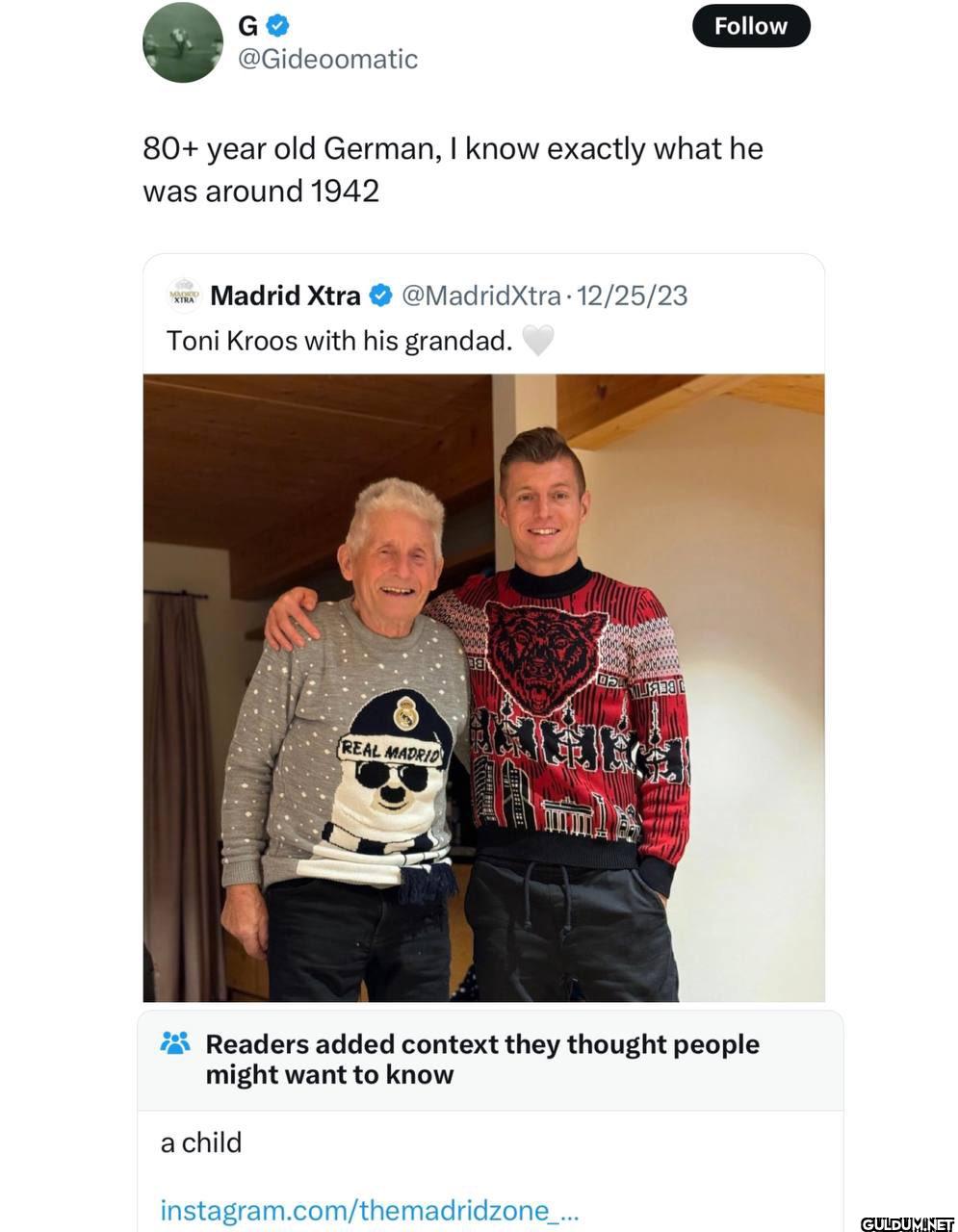 Follow 80+ year old...