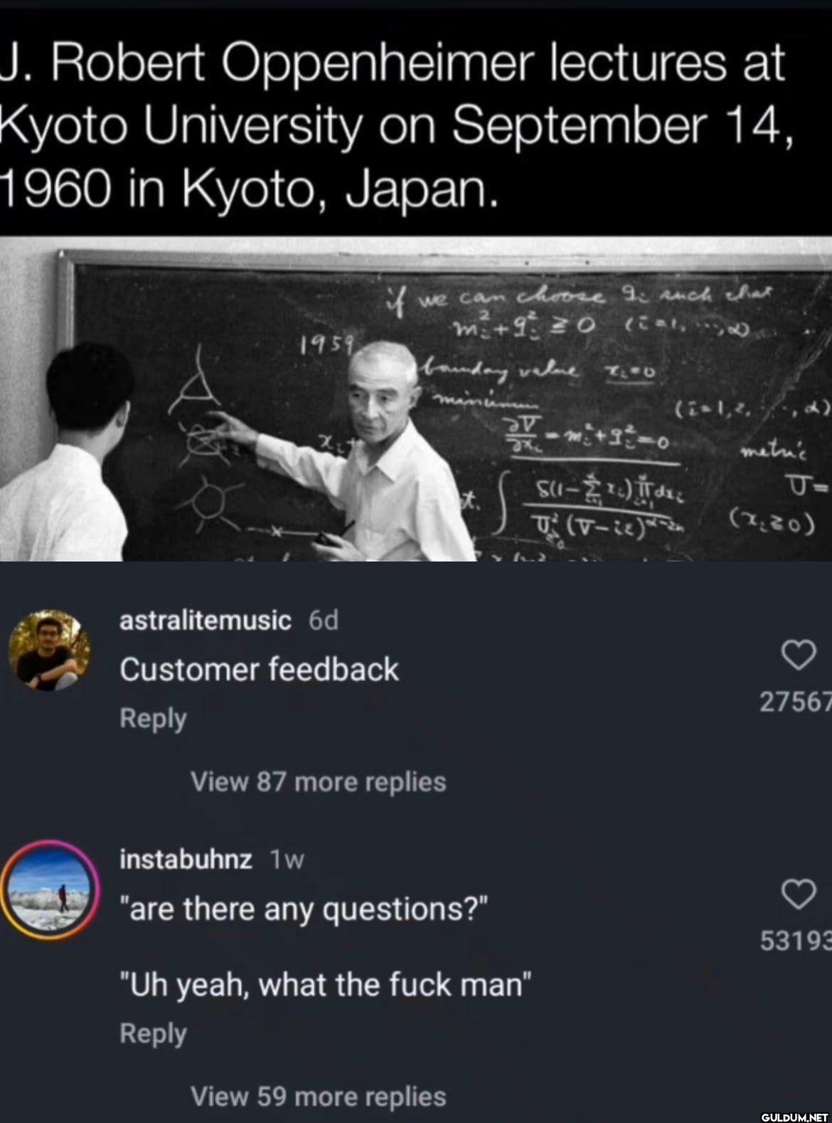 J. Robert Oppenheimer...