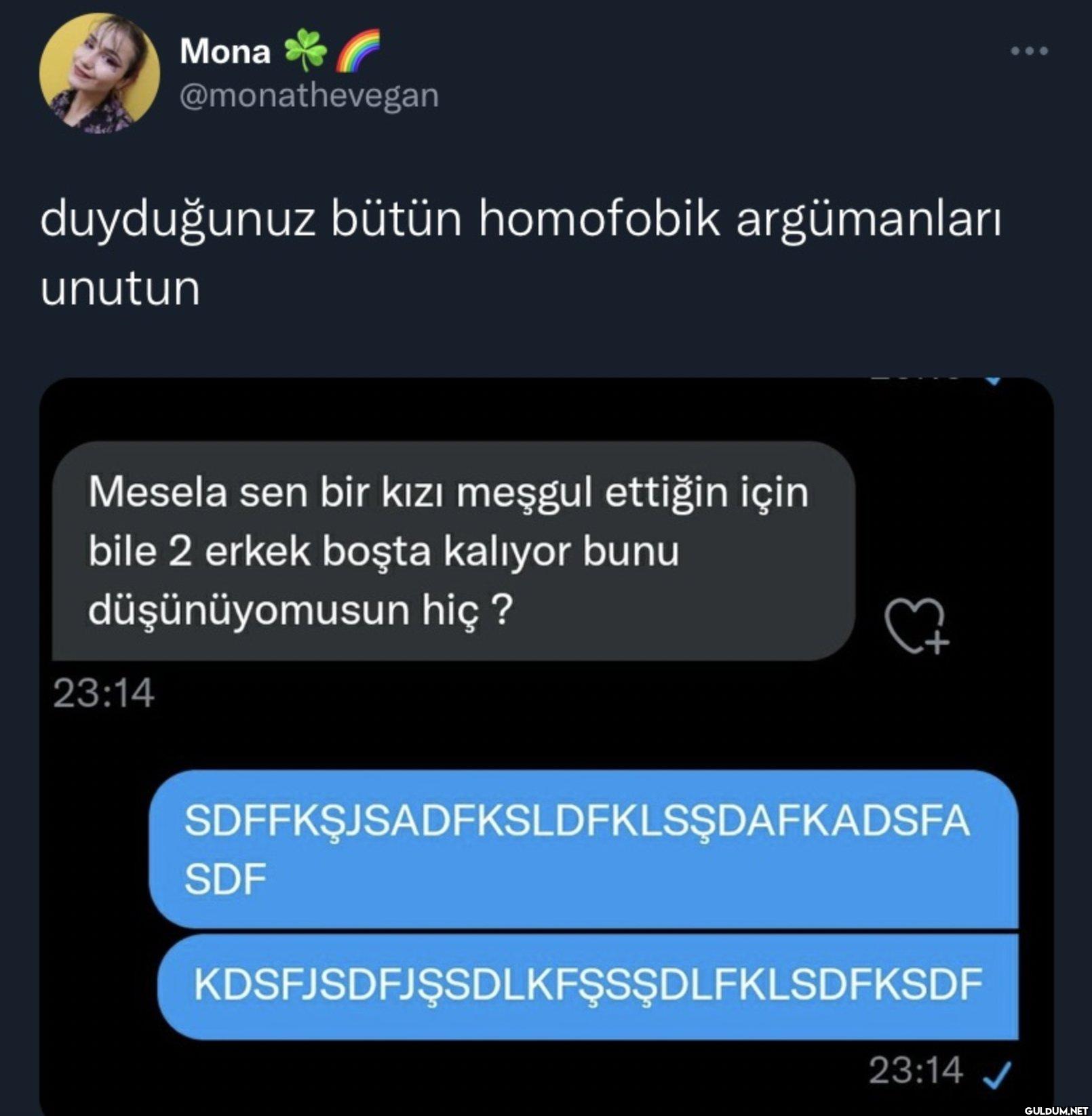 duyduğunuz bütün homofobik...