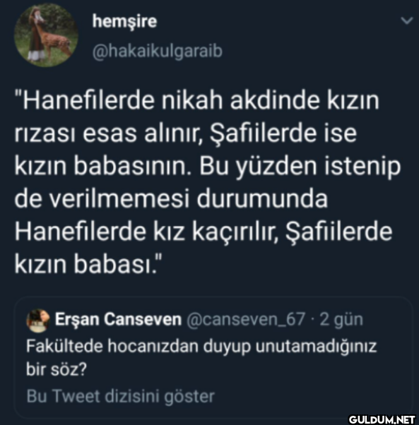 "Hanefilerde nikah akdinde...