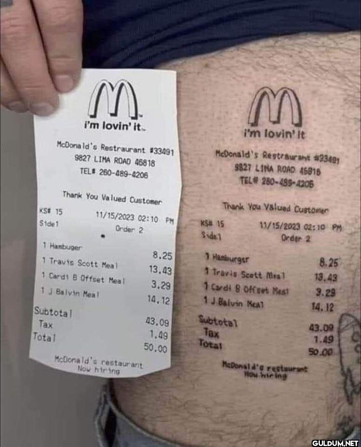 M. I'm lovin' it....