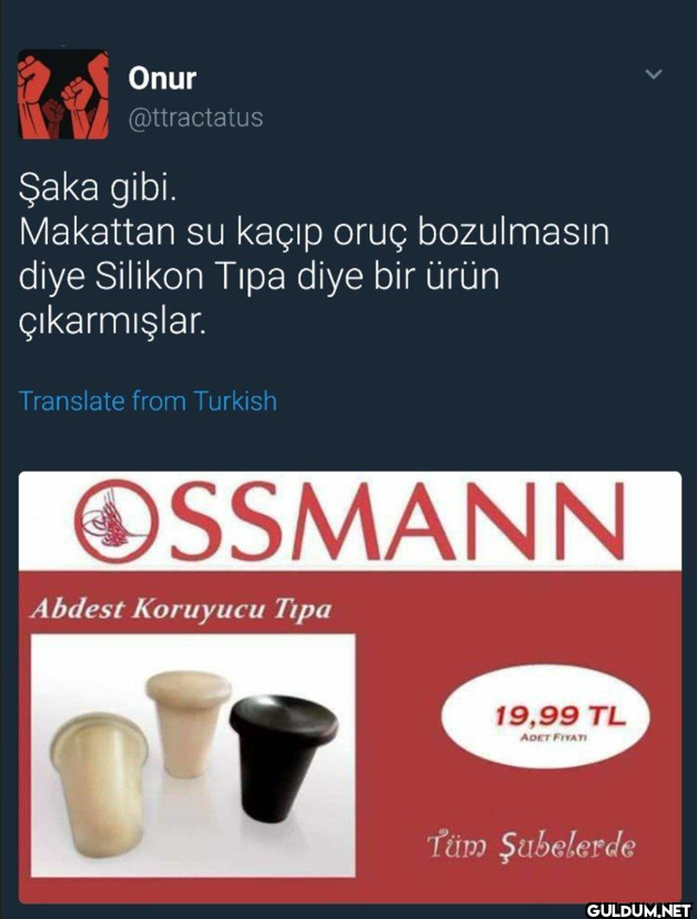 Şaka gibi. Makattan su...