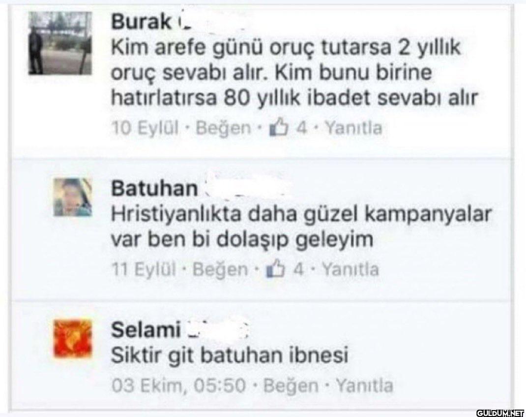 Burak Kim arefe günü oruç...