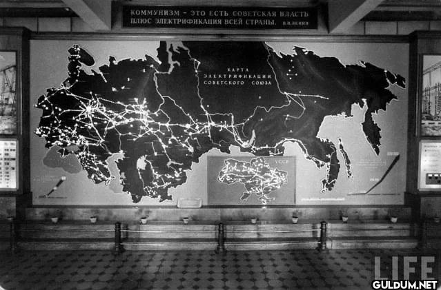 USSR electrification map,...