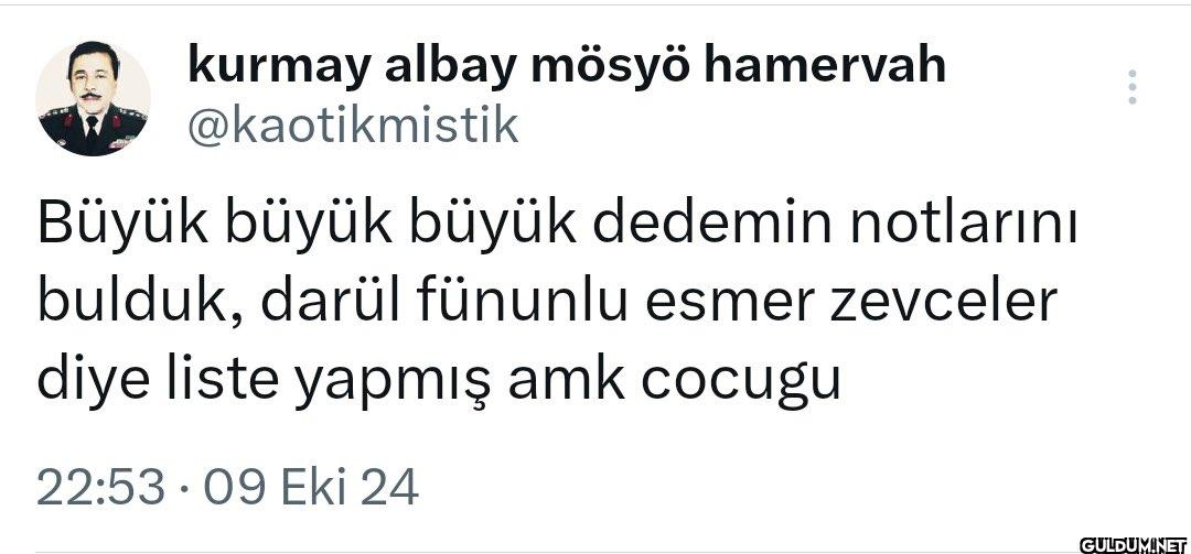 Büyük büyük büyük dedemin...