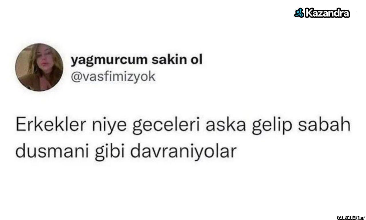 Erkekler niye geceleri...