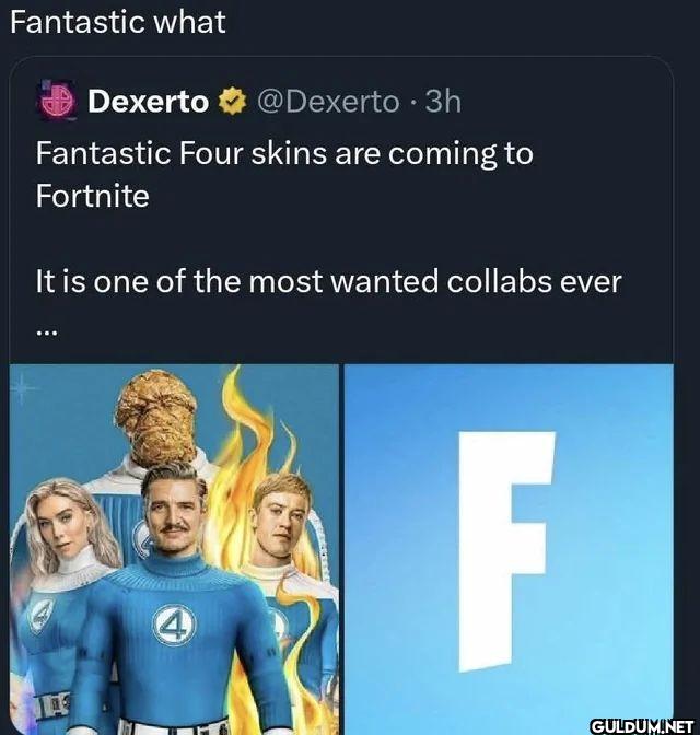 3h Fantastic Four skins...