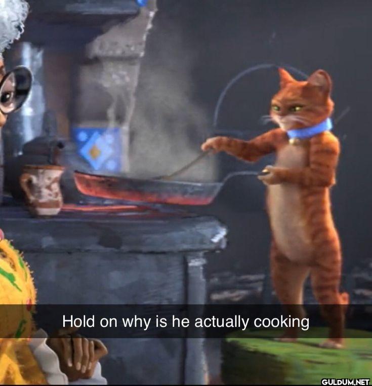 Hold on why is he actually cooking