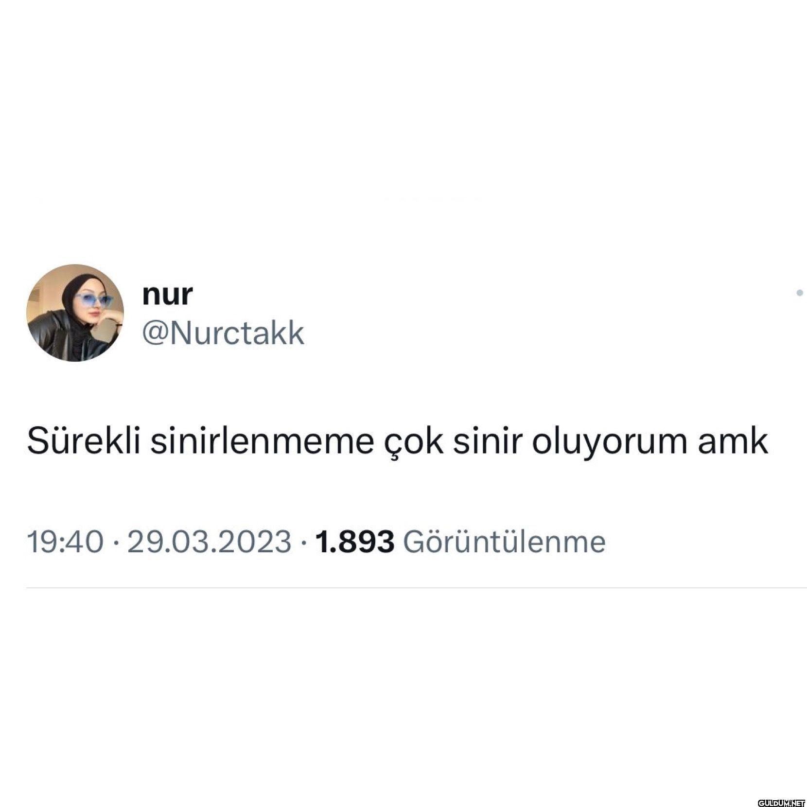 Sürekli sinirlenmeme çok...