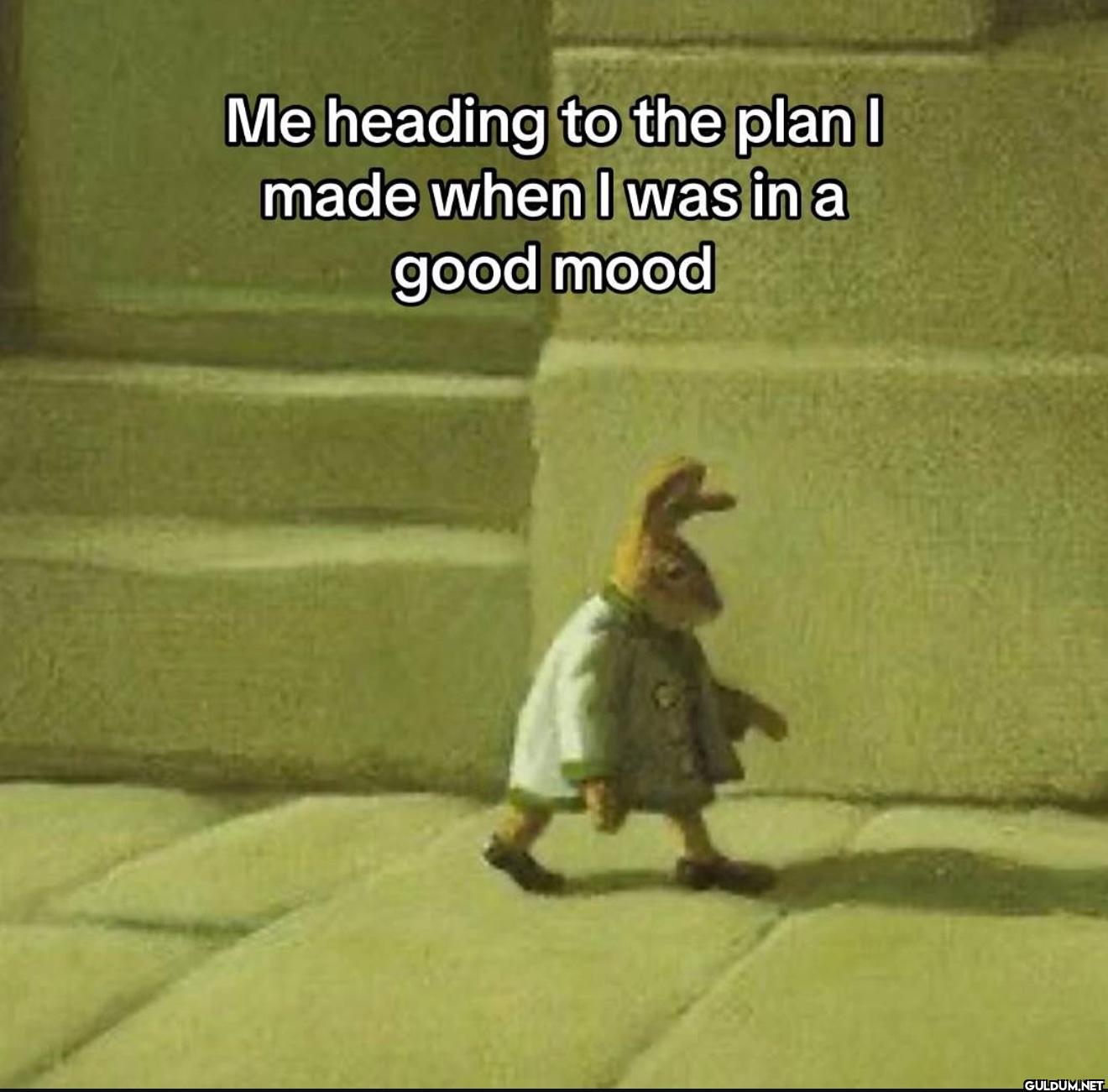 Me heading to the plan I...