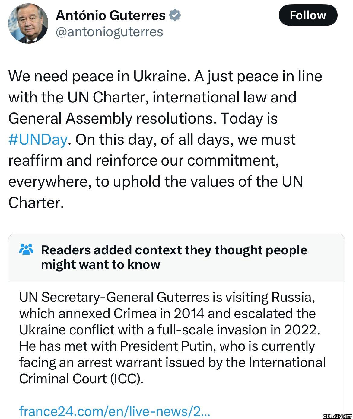 Follow We need peace in...