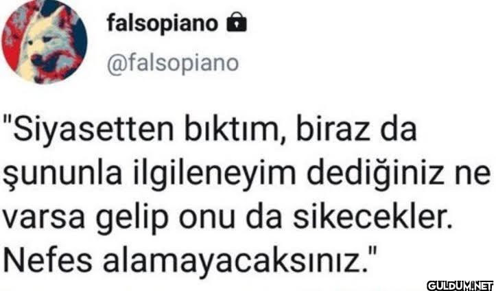 "Siyasetten bıktım, biraz...