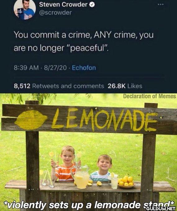 You commit a crime, ANY...