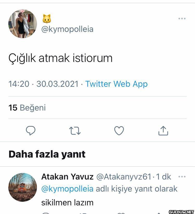 Çığlık atmak istiorum...