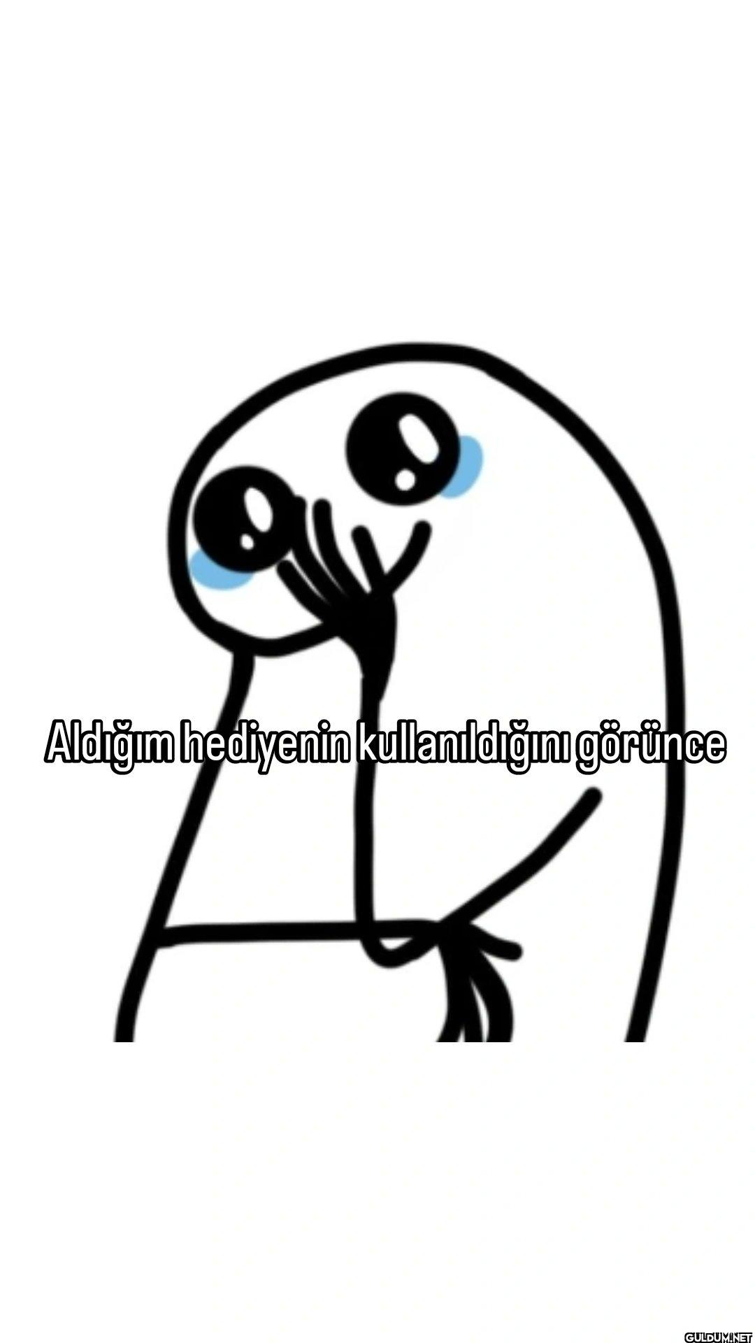 Aldığım hediyenin...