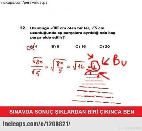SINAVDA SONUÇ ŞIKLARDAN...