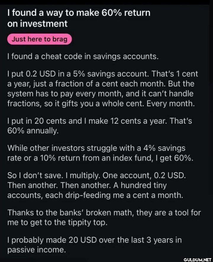 I found a way to make 60%...