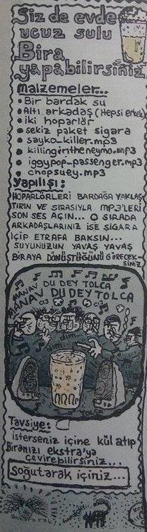 Siz de evde ucuz sulu bira...