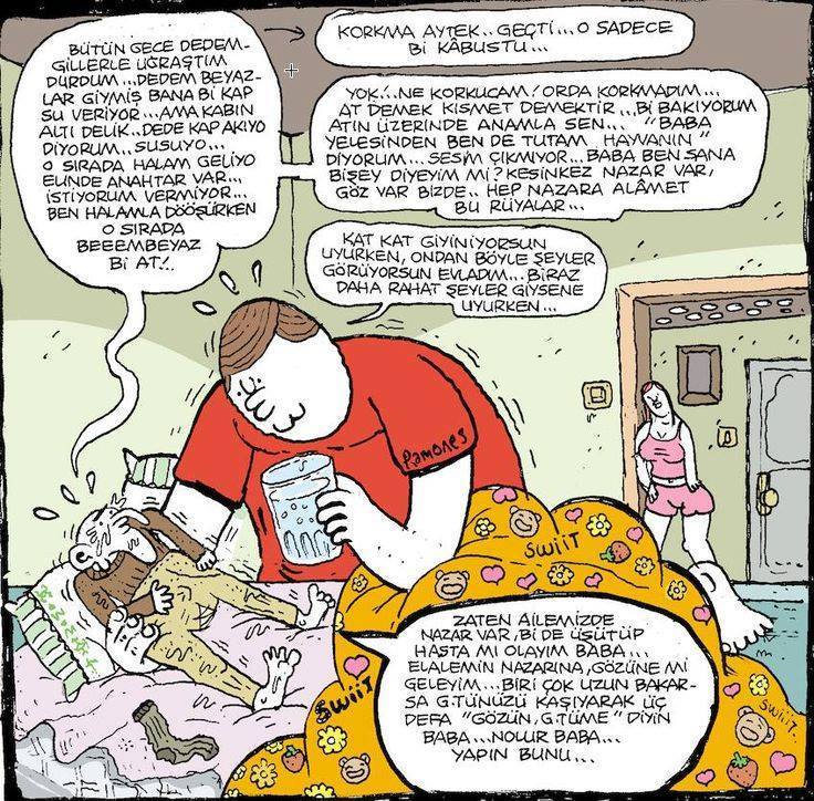 - Bütün gece dedemgillerle...