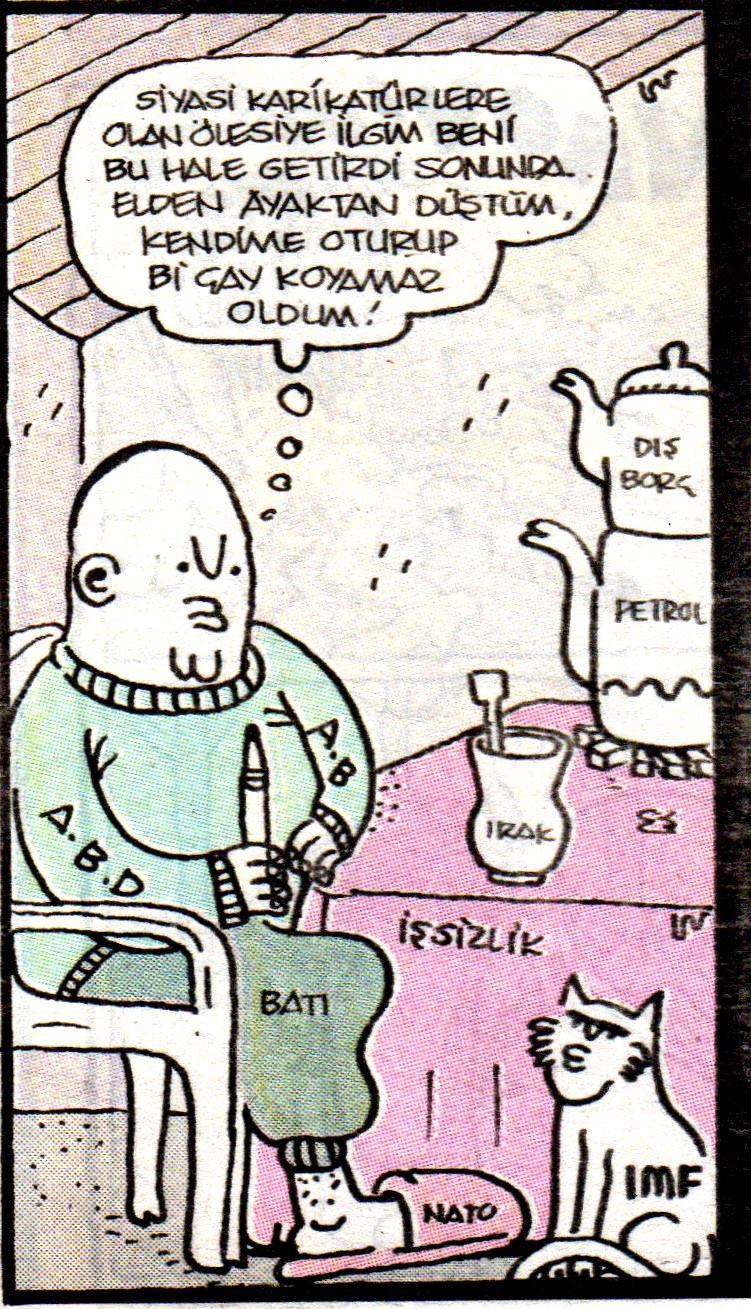 siyasi karikatürlere olan...