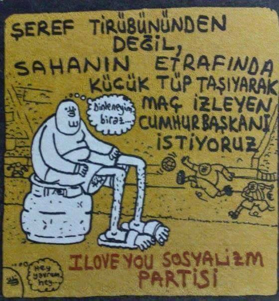 Şeref tribününden değil,...