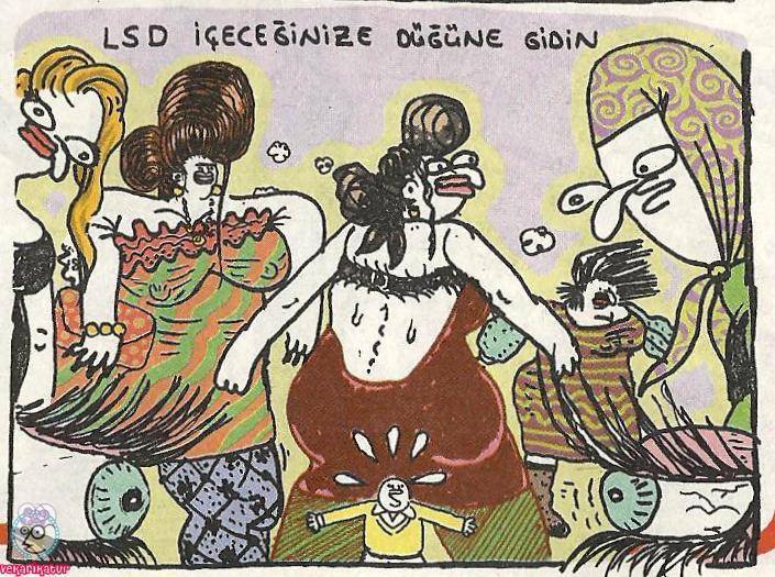 LsD içeceğinize düğüne gidin