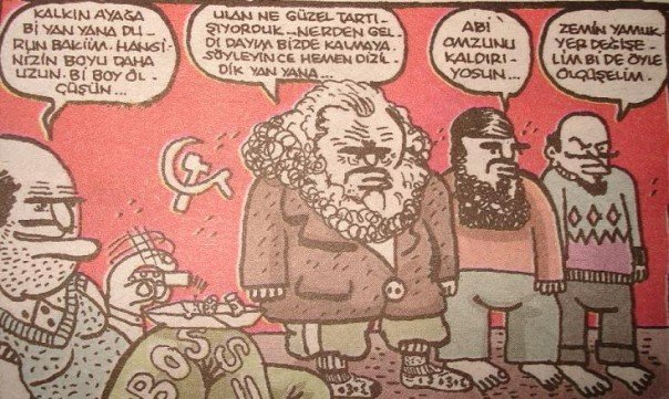 - Kalkın ayağa bi yan yana...