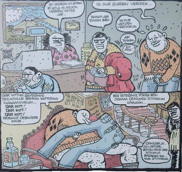 - İki dürüm,iki ayran,bi...