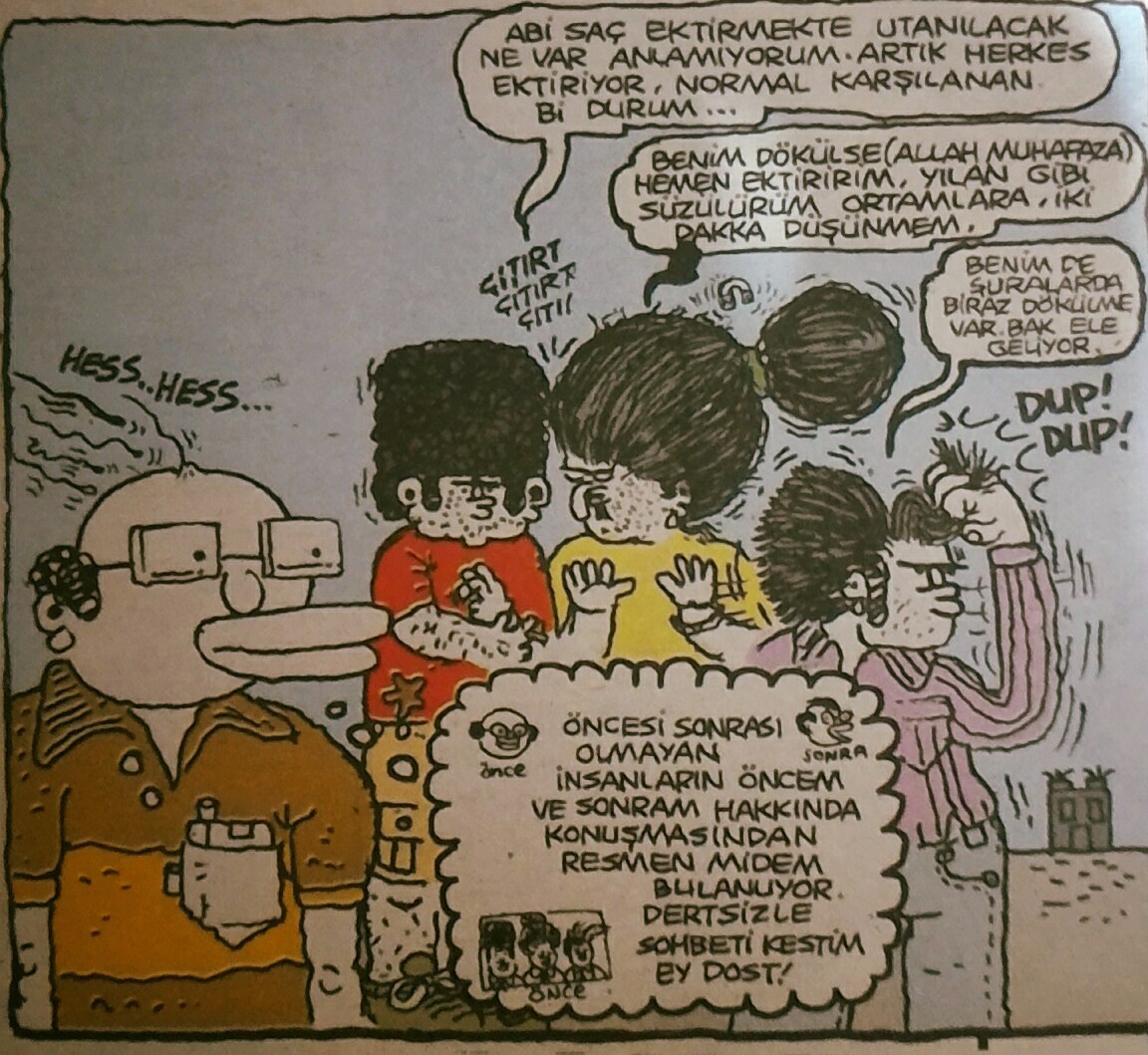 - Abi saç ektirmekte...