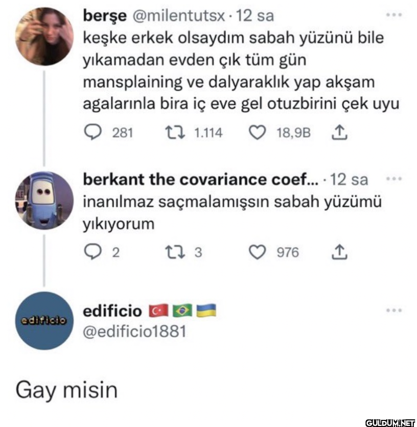 12 sa keşke erkek olsaydım...
