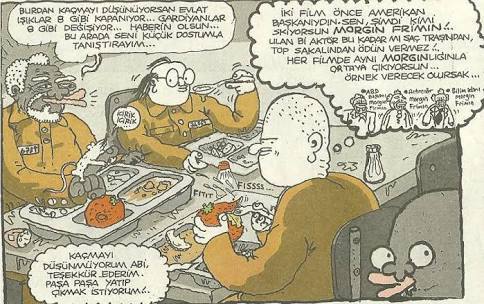 - Burdan kaçmayı...