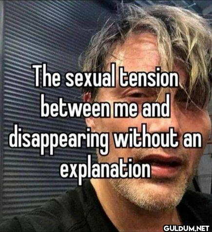 The sexual tension between...