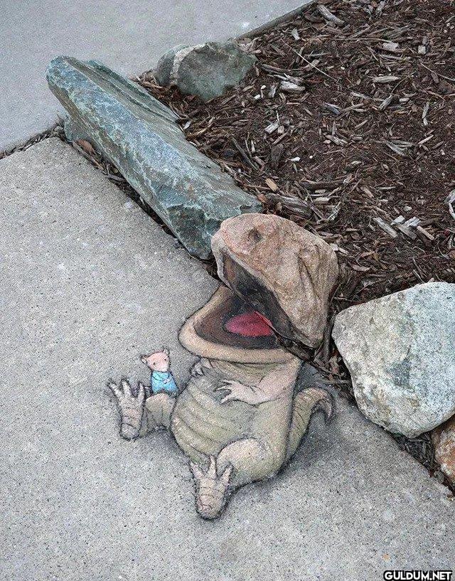 Chalk artist David Zinn is...