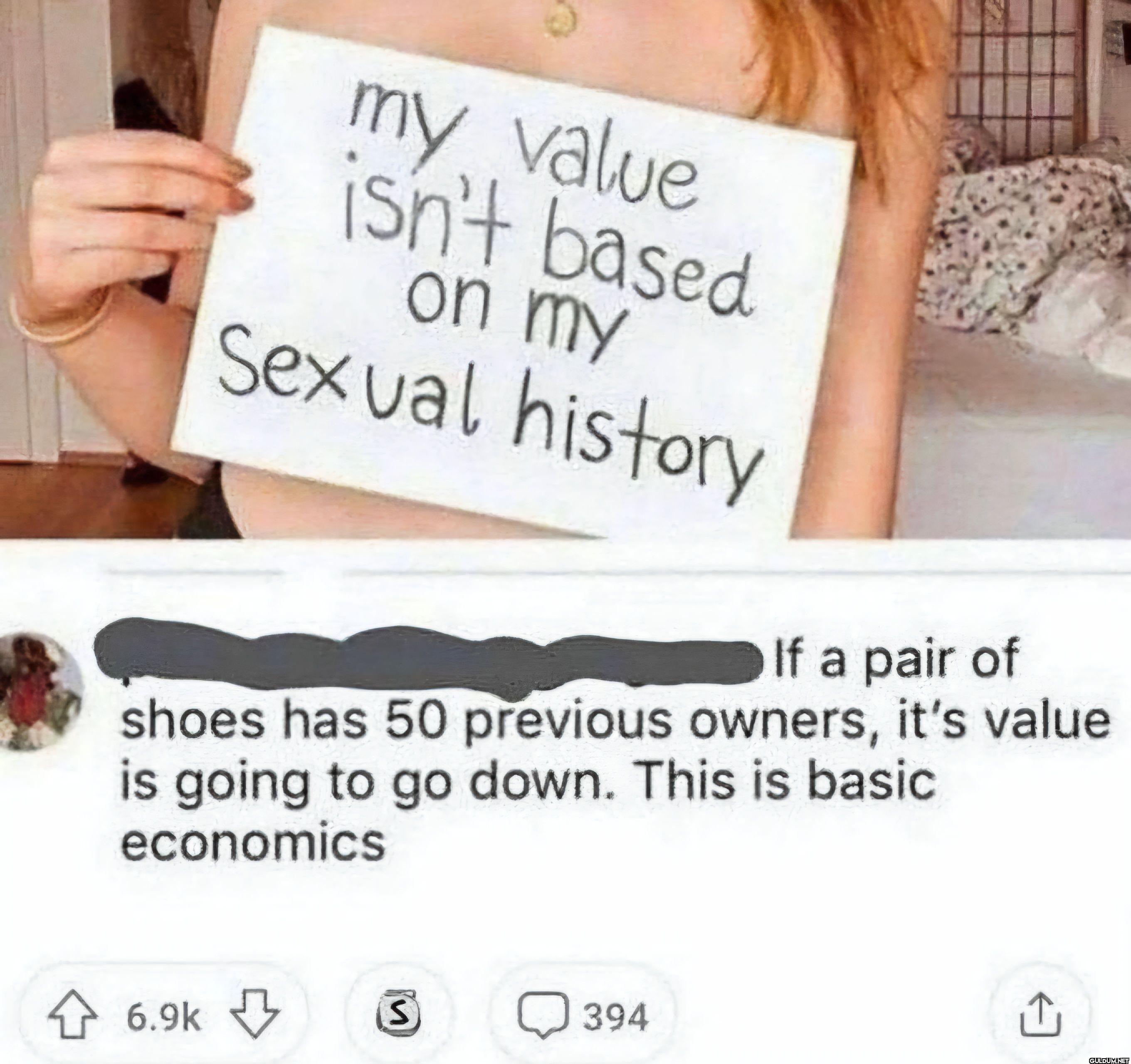 my value isn't based on my...
