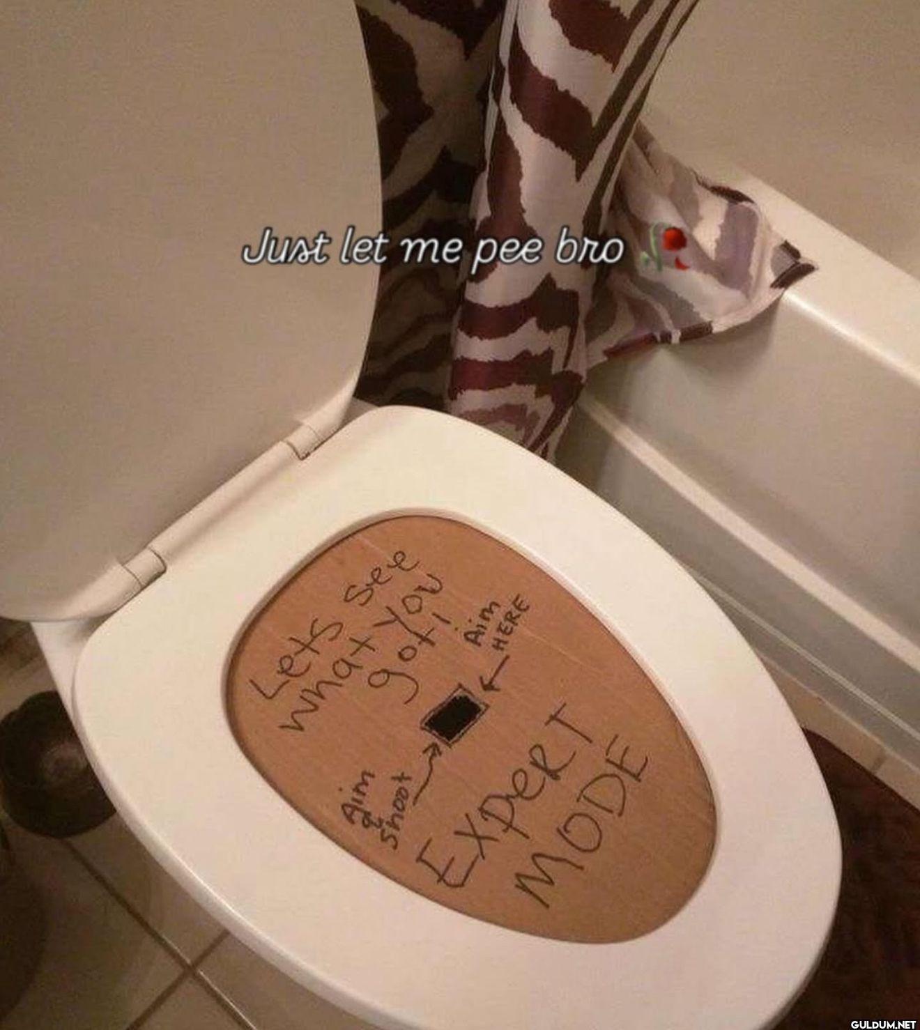 Just let me pee pee bro...
