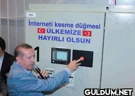İnterneti kesme düğmesi...
