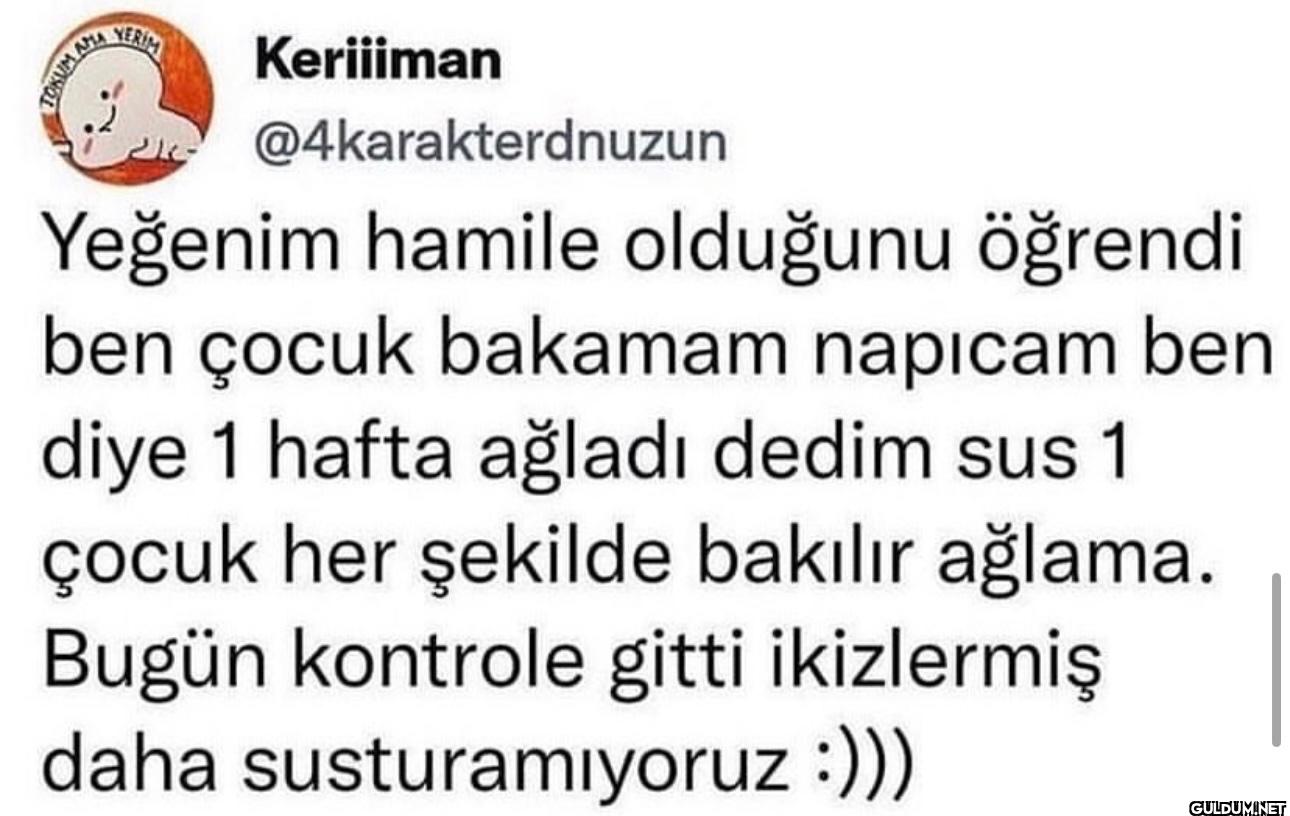 Yeğenim hamile olduğunu...