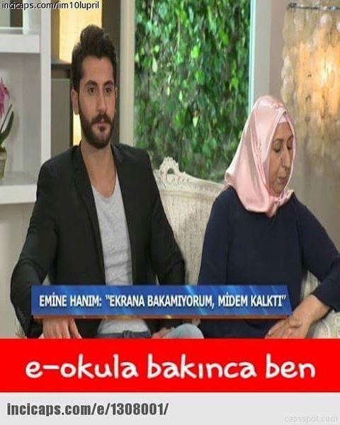 Emine hanım: “ ekrana...