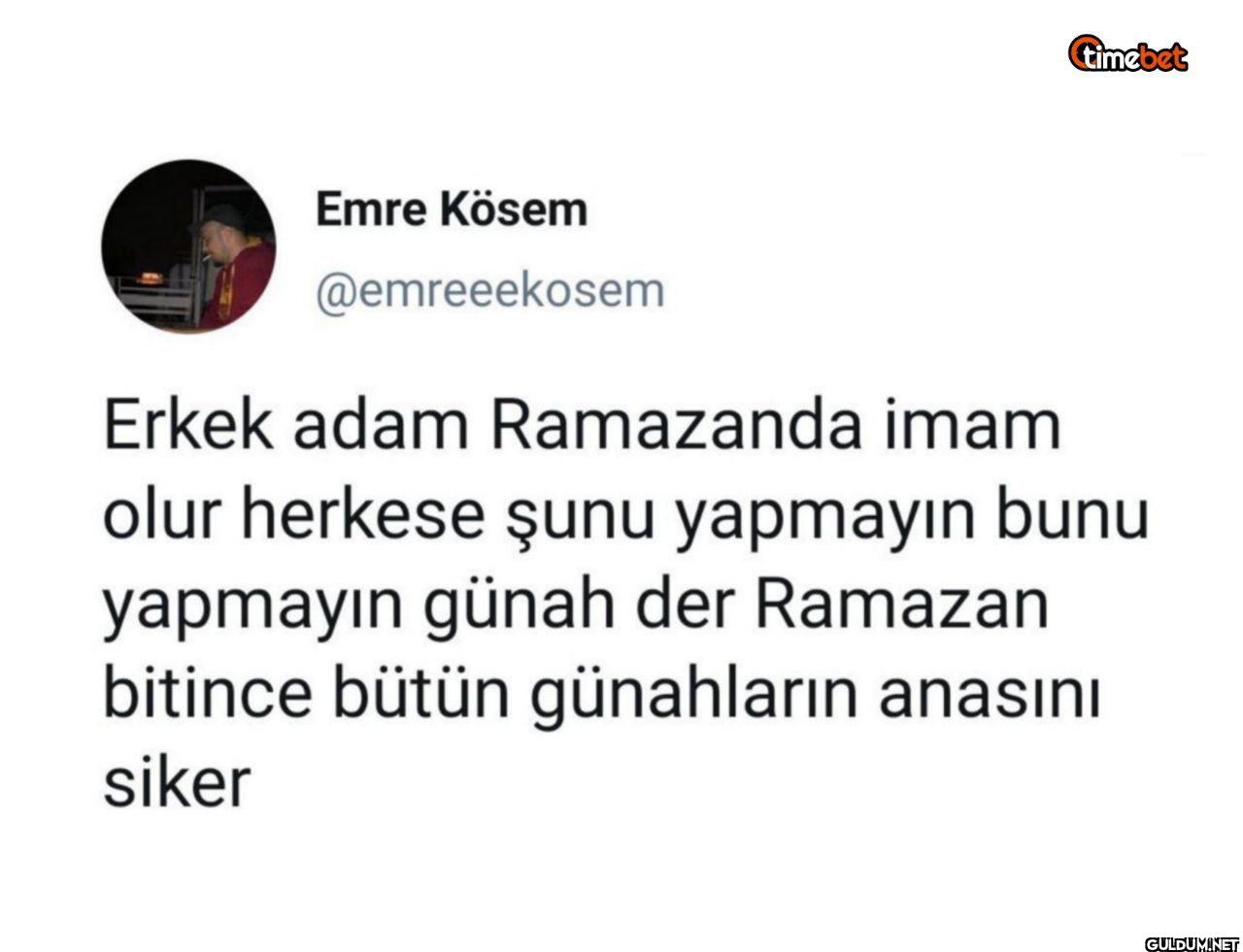 Erkek adam Ramazanda imam...