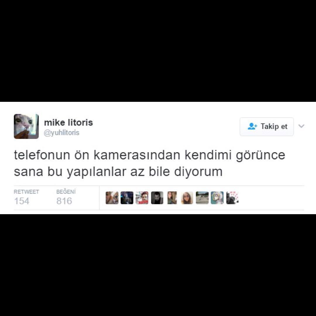 telefonun ön kamerasından...