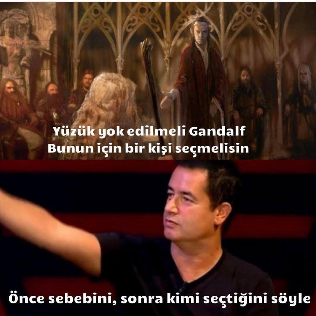 Yüzük yok edilmeli...