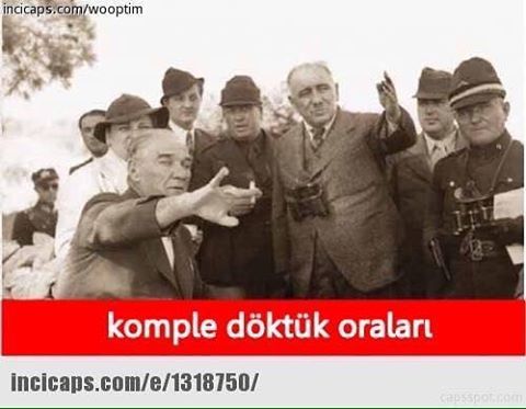 Komple döktük oraları