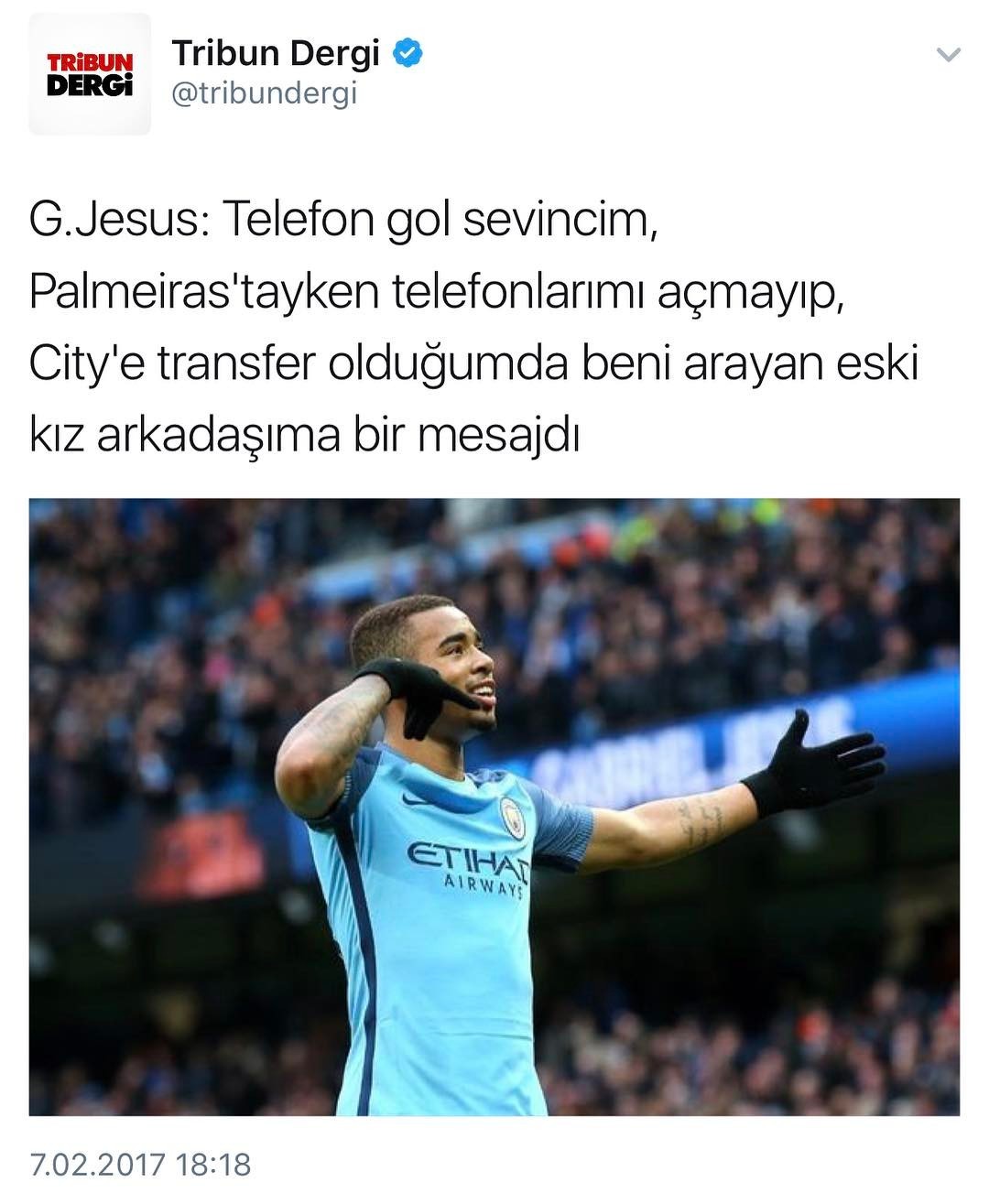 G.Jesus: Telefon gol...