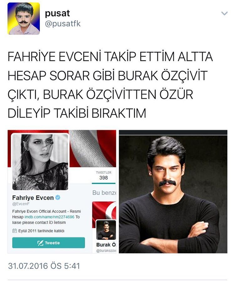 Fahriye Evcen'i takip...