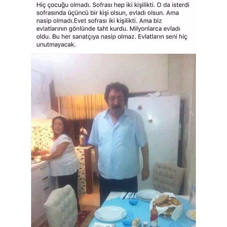 Hiç çocuğu olmadı.Sofrası...